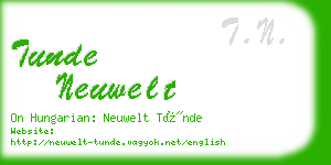 tunde neuwelt business card